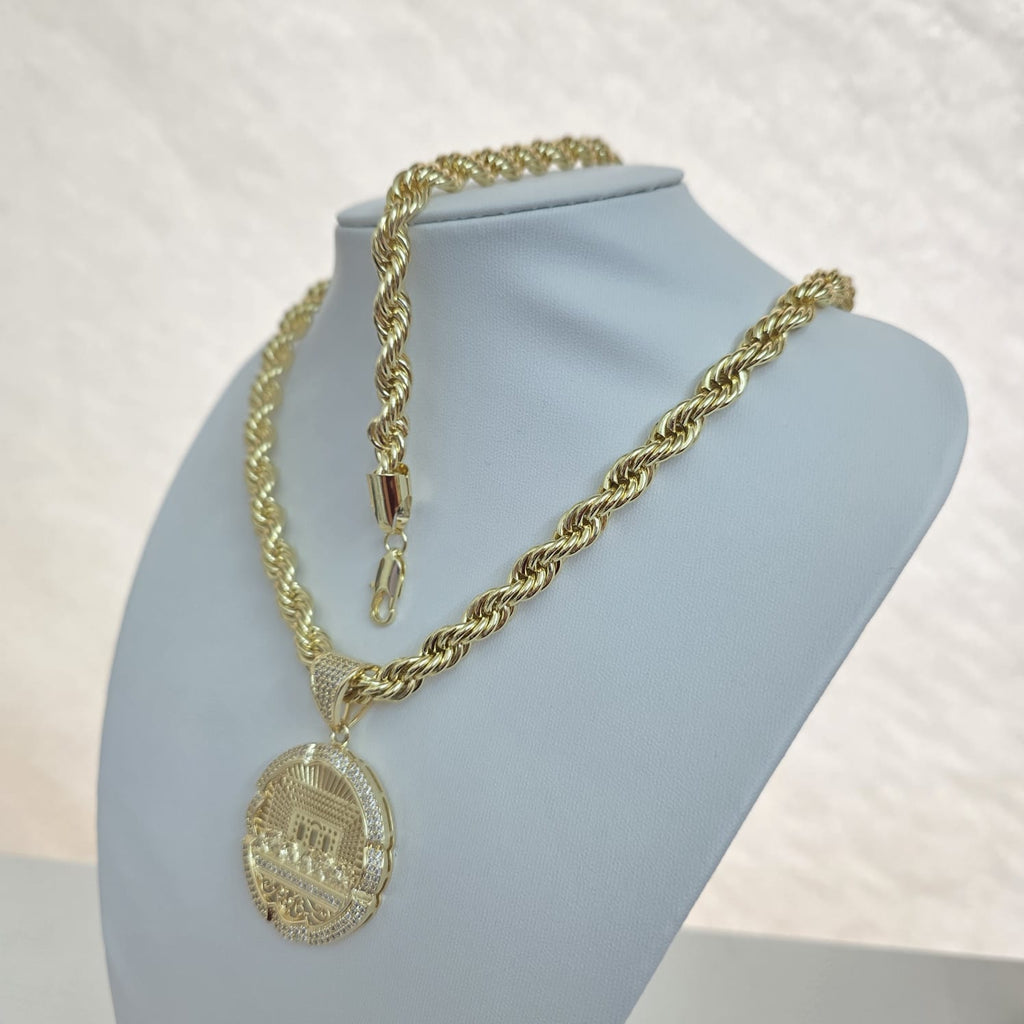 combo cadena, dije y pulsera