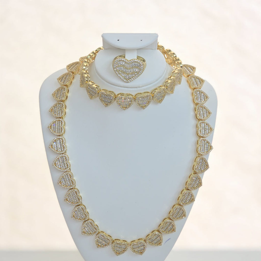 combo collar, pulsera y anillo